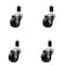 Service Caster 3'' SS Phenolic Wheel Swivel 1-1/2'' Expanding Stem Caster Set, 4PK SCC-SSEX20S314-PHS-112-4 - alternate 1